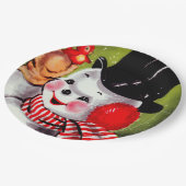 ハッピー雪だるまヴィンテージ ペーパープレート (アングル)