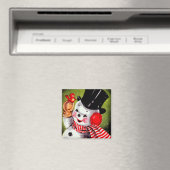 ハッピー雪だるまヴィンテージ マグネット (インサイチュ (食洗機))