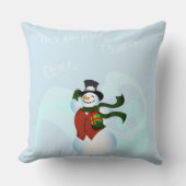 ハッピー雪だるま大角枕 クッション (正面)