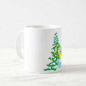 ハッピー雪だるま漫画 コーヒーマグカップ (正面左)