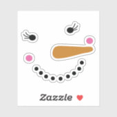 ハッピー雪だるま顔クリスマスホリデー シール (シート)