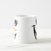 ハッピー雪だるま顔ホットチョコカスタムレートギフトマグ コーヒーマグカップ (中央)