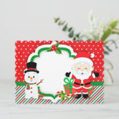 ハッピー雪だるま&サンタクロース シーズンカード (スタンド正面)