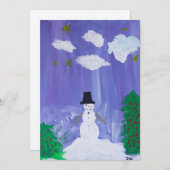 ハッピー雪だるま シーズンカード (正面/裏面)