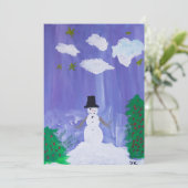 ハッピー雪だるま シーズンカード (スタンド正面)