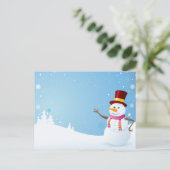 ハッピー雪だるま シーズンポストカード (スタンド正面)