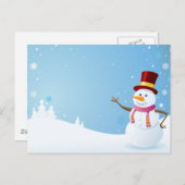 ハッピー雪だるま シーズンポストカード (正面/裏面)