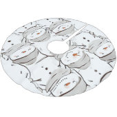 ハッピー雪だるま ブラッシュドポリエステルツリースカート (アングル)