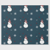 ハッピー雪だるま ラッピングペーパー (フラット)