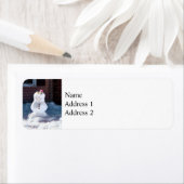 ハッピー雪だるま ラベル (インサイチュ)