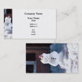 ハッピー雪だるま 名刺 (正面/裏面)