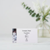 ハッピー雪だるま 名刺 (スタンド正面)