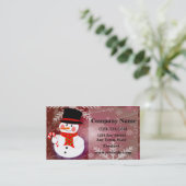 ハッピー雪だるま 名刺 (スタンド正面)