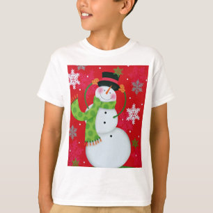 ハッピー雪だるま Tシャツ