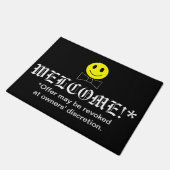 ハッピー顔おもしろいウェルカムマット ドアマット (アングル)
