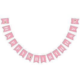 ハッピー顔おもしろい誕生日のバンティングバナー バンティングフラッグ