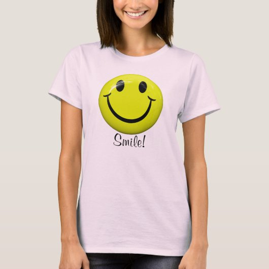 ハッピー顔とスマイルTシャツ Tシャツ (正面)