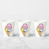 ハッピー顔アイスクリーム 紙コップ