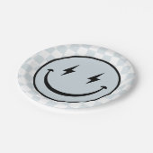 ハッピー顔グルーヴィブルーボーイ誕生日 ペーパープレート (アングル)