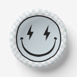 ハッピー顔グルーヴィブルーボーイ誕生日 ペーパーボウル