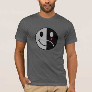 ハッピー顔サッド顔Tシャツ Tシャツ