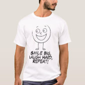 ハッピー顔スティック図 Tシャツ (正面)