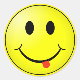 ハッピー顔ステッカー！ ラウンドシール