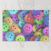 ハッピー顔バースデーパーティー紙ランチョンマット ペーパーパッド (正面)