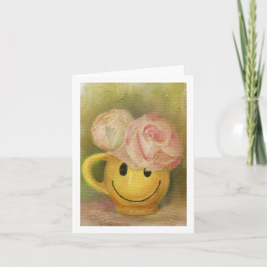 ハッピー顔マグフォールディンググリーティングカード カード (正面)