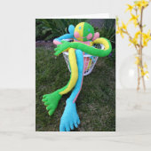 ハッピー顔マンウィズ聖なる書物、 経典カスタムー カード (黄色い花)