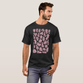 ハッピー顔レトロ70年代80年代エモーションおもしろい顔 Tシャツ (正面フル)