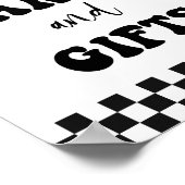 ハッピー顔ワンハッピーダードカードとギフトサイン ポスター (角)