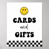 ハッピー顔ワンハッピーダードカードとギフトサイン ポスター (正面)