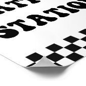 ハッピー顔ワンハッピードタトゥーステーションサイン ポスター (角)