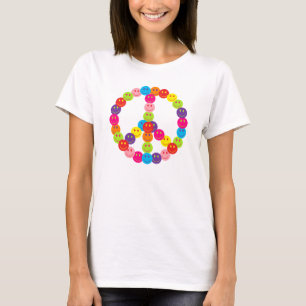 ハッピー顔平和 Tシャツ
