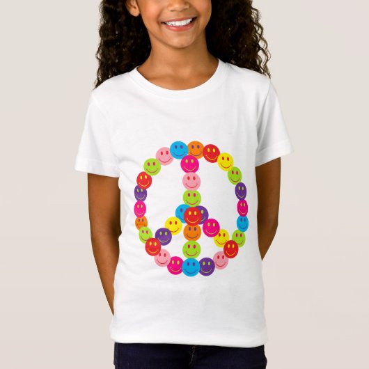 ハッピー顔平和 Tシャツ (正面)