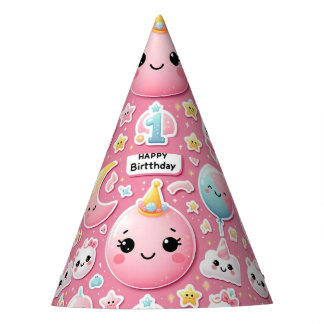 ハッピー顔誕生日パーティーハット パーティーハット