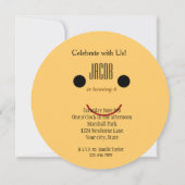 ハッピー顔誕生日 招待状 (裏面)