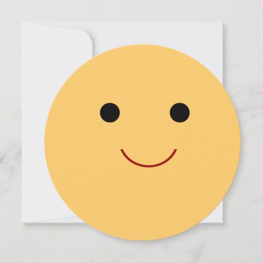 ハッピー顔誕生日 招待状 (正面)