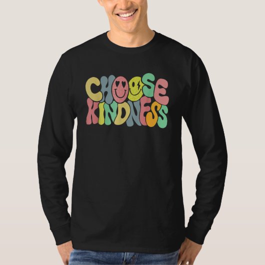 ハッピー顔選択カインドネスメンズポジティビティ Tシャツ (正面)