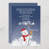 ハッピー顔雪だるまホリデームービングアナウンス シーズンカード (正面/裏面)