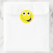ハッピー顔2 ラウンドシール (バッグ)