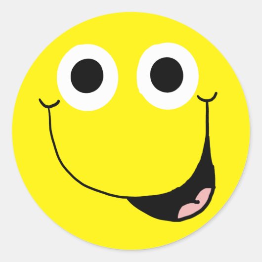 ハッピー顔2 ラウンドシール (正面)