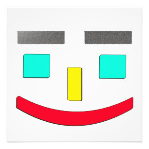 「ハッピー顔」かわいいデザイン。買今 フォトプリント