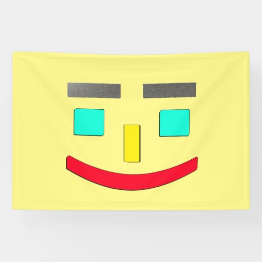 「ハッピー顔」かわいいデザイン。買今 横断幕 (横)