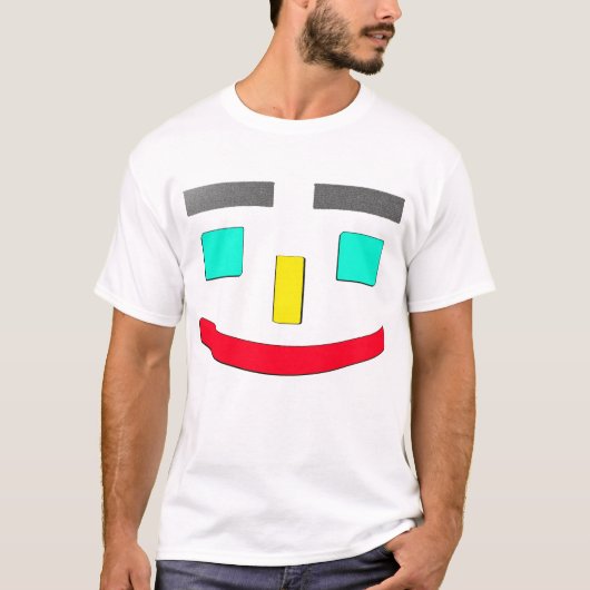 「ハッピー顔」かわいいデザイン。買今 Tシャツ (正面)
