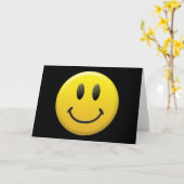 ハッピー顔 カード (黄色い花)