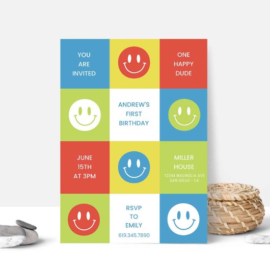 ハッピー顔・ハッピーダード招待状 招待状
