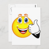 ハッピー顔 ポストカード (正面/裏面)