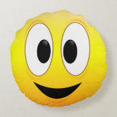 ハッピー顔 ラウンドクッション (裏面)